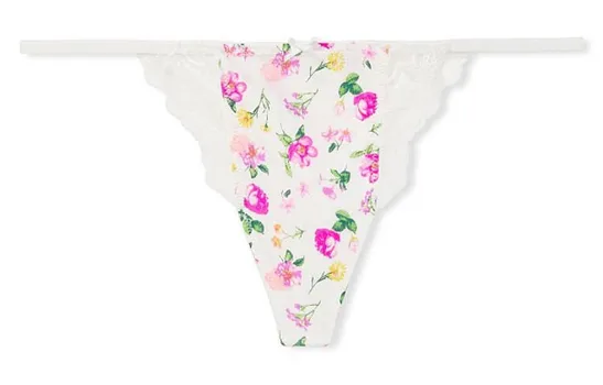 Женские трусы Victoria's Secret, цвет 1 Pack (White Floral Print)
