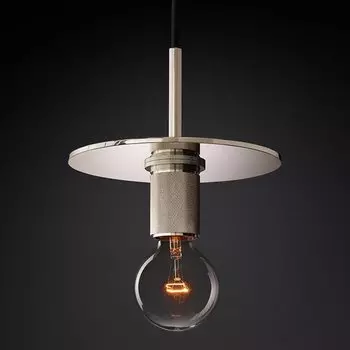 Подвесной светильник RH Utilitaire Disk Shade Pendant Silver