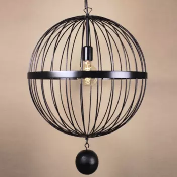 Подвесной светильник Wire Cage Pendant Spher Black