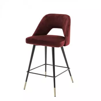 Полубарный стул Eichholtz Counter Bar Stool Avorio Bordeaux