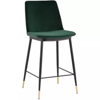Полубарный Стул Melissa Chair Зеленый Велюр