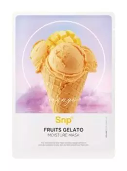 Увлажняющая тканевая маска для лица с экстрактом сока манго Snp Mango Fruits Gelato Moisture Mask