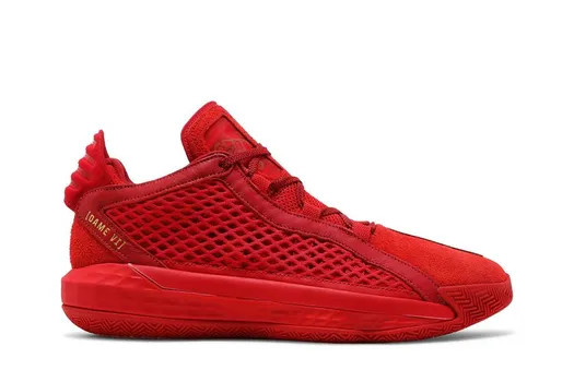 Кроссовки Dame 6 Leather 'Scarlet', красный