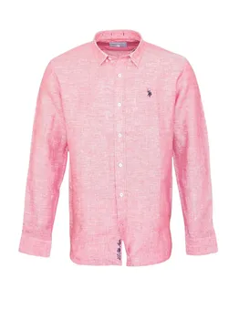 Рубашка на пуговицах классического кроя U.S. POLO ASSN., цвет Pastel red