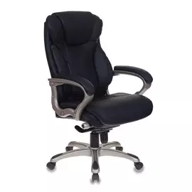 Кресло руководителя Бюрократ T-9916/BLACK черный рец.кожа/кожзам