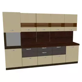 Кухня пластик Джойя лемарк 0025GL, 0039GL /венге /дуглас темный /3,0*0,6*2,1/