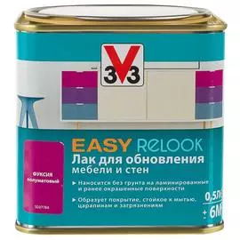 лак для мебели easy relook v33 полуматовая фуксия 0.5л.