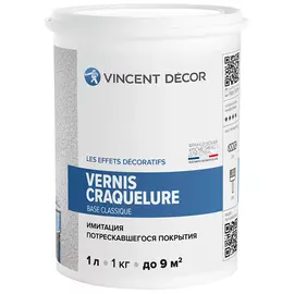 лак vincent decorum vernis craquelure для внутренних работ 1л