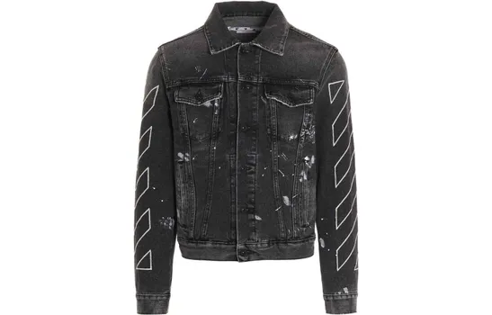 Мужская джинсовая куртка Off-White, черный