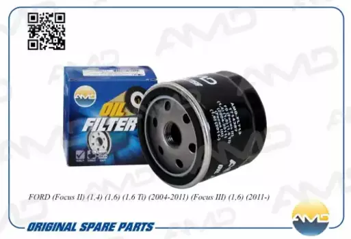 Фильтр масляный AMD AMD.FL713 Ford Fiesta/Focus II 1.4i-1.6, Mazda 2 1.25/1.4 96>
