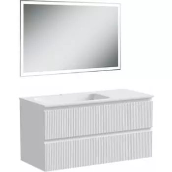 Мебель для ванной Sancos Snob T 100х45 левая, Bianco