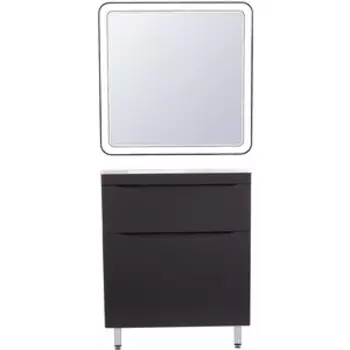 Мебель для ванной Style line Бергамо мини 70х35 Люкс Plus напольная, черная