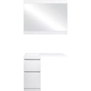 Мебель для ванной Style line Даллас Люкс 38 (100L) напольная, под стиральную машину, белая эмаль