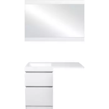 Мебель для ванной Style line Даллас Люкс 53 (115L) напольная, под стиральную машину, белая