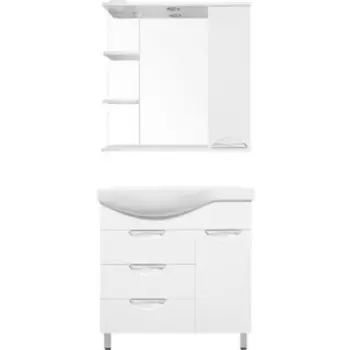 Мебель для ванной Style line Жасмин 82 правая, белая