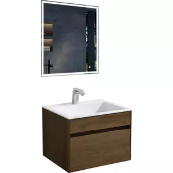 Мебель для ванной Vincea Chiara 60х48 T.Oak, белая раковина