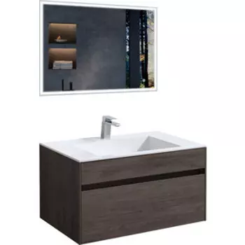 Мебель для ванной Vincea Chiara 80х48 R.Oak, белая раковина