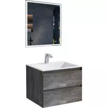 Мебель для ванной Vincea Luka 60х48 G.Stone, белая раковина