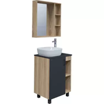 Мебель для ванной Grossman Флай 70х46 GR-3019, серый/дуб сонома