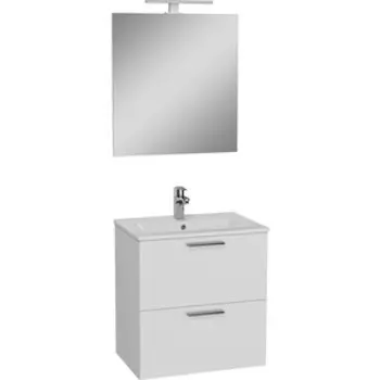 Мебель для ванной Vitra Mia 60 с 2 ящиками, белый глянцевый (75021)