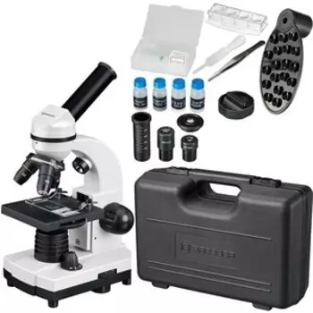 Микроскоп Bresser Junior Biolux SEL 40-1600x, белый, в кейсе