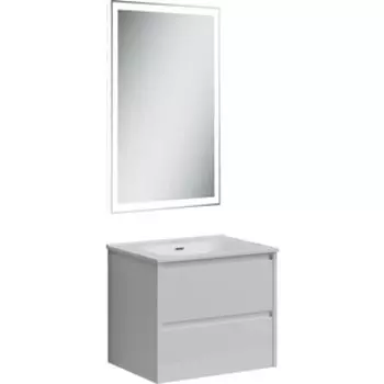 Мебель для ванной Sancos Libra 60 два ящика, белый глянец