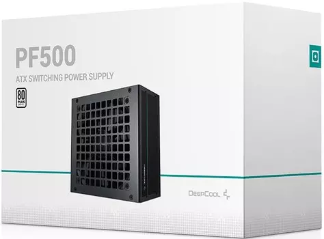 Блок питания ATX Deepcool PF500 500W, PWM 120mm fan, 80 PLUS, Active PFC