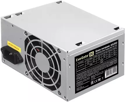 Блок питания ATX Exegate AA350 EX253681RUS 350W, 8cm fan, 24p+4p, 2*SATA, 1*IDE