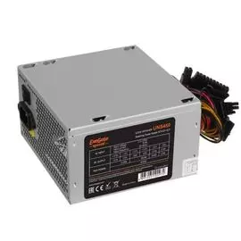 Блок питания ATX Exegate UNS450 ES261568RUS-PC 450W, PC, 12cm fan, 24p+4p, 6/8p PCI-E, 3*SATA, 2*IDE, FDD + кабель 220V в комплекте