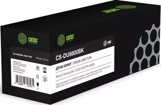 Блок фотобарабана Cactus CS-DU6600BK 604K77555 черный ч/б:60000стр. для VersaLink C400/405, Ph 6600 Xerox