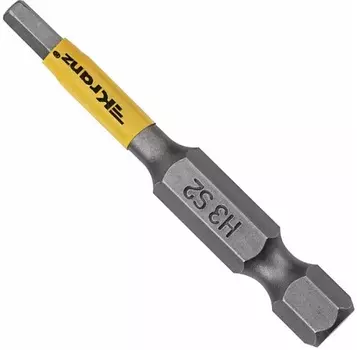 Бита KRANZ KR-92-0421 шестигранная HEX-3х50 мм для шуруповерта (упак. 10 шт.)