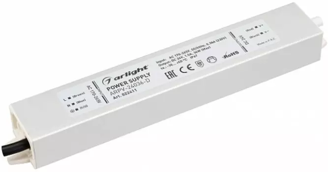 Блок питания Arlight ARPV-24036-D 022411 24V, 1.5A, 36W, IP67, металл