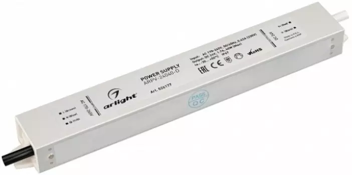 Блок питания Arlight ARPV-24040-D 026177 24V, 1.7A, 40W, IP67, металл