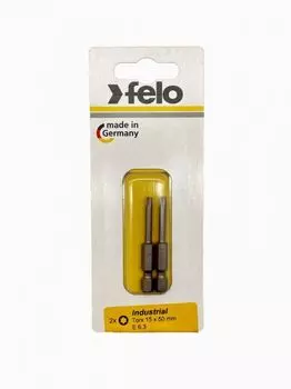 Бита Felo 03615536 Е6,3 TX15х50, серия Industrial, 2 шт в блистере