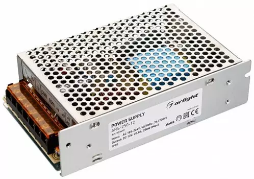 Блок питания Arlight ARS-250-12 023612 12V, 20,8A, 250W, IP20, сетка
