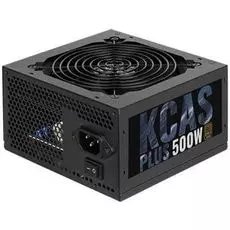 Блок питания ATX AeroCool KCAS Plus 500 4713105962642 500W V2.3 (20/24+4/8+6/8pin, вентилятор d120мм) + каб