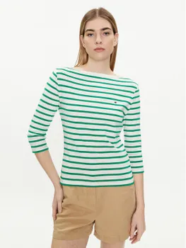 Узкая блузка Tommy Hilfiger, зеленый