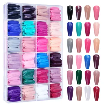 Набор для ногтей Nail Art 24-Grid Matte Square Ballet Wearing Nail Art, набор для накладных ногтей, индивидуальный подбор