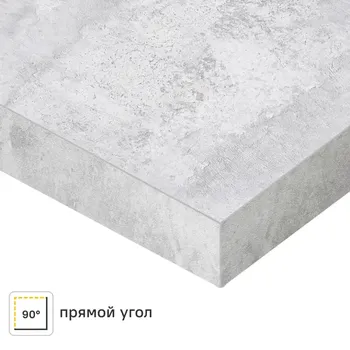 Столешница Бетон светлый 240x3.8x60 см ЛДСП цвет серый