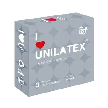 Презервативы Unilatex Dotted, 3 шт.