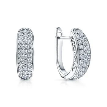 Серебряные серьги с фианитами