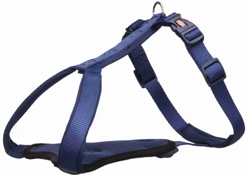 Trixie Шлейка для собак нейлоновая Premium Y-harness, XL–XXL, обхват груди 95–120 см, ширина25 мм, индиго