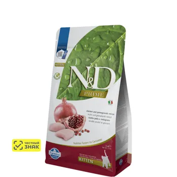 Farmina N&D Prime Сухой корм для котят, с курицей и гранатом, 1,5 кг