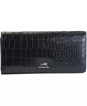 Женский кошелек тройного сложения с защитой RFID Croco2 Mancini, красный