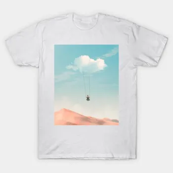 Футболка женская Swinging Under The Cloud Harajuku Print Kawaii футболка летняя женская футболка с коротким рукавом топ футболка S розовый