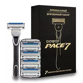DORCO Подарочный набор PACE7 с золотистым тиснением