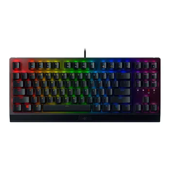 Клавиатура проводная Razer BlackWidow V3 Tenkeyless, механическая, Razer Green, подсветка, USB, черный (RZ03-03490700-R3R1)