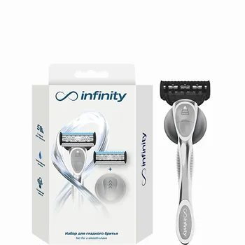 INFINITY Женская бритва станок +2 кассеты + крепление Premium