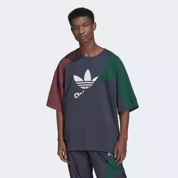 Мужская футболка adidas Adicolor Colorblock Tee (Синяя)