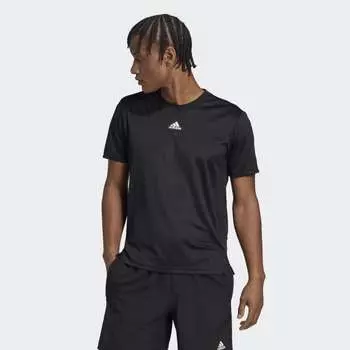 Мужская футболка adidas AEROREADY HIIT Back 3-Stripes Training Tee (Черная)